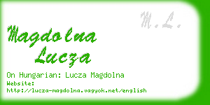 magdolna lucza business card